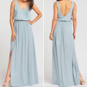 Light Sage Blue Show Me Your Mumu Bridesmaid Engagement Maternity Maxi Dress S